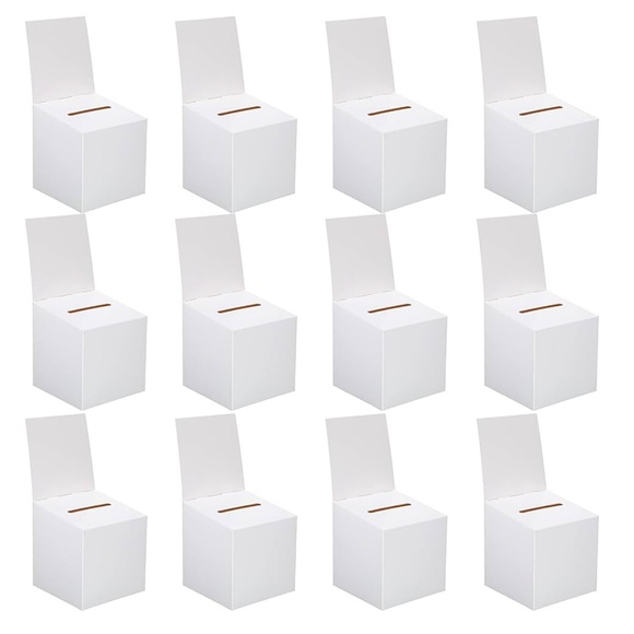 12 Pieces Ballot Box Raffle Box Donation Box - Picture 1 of 6